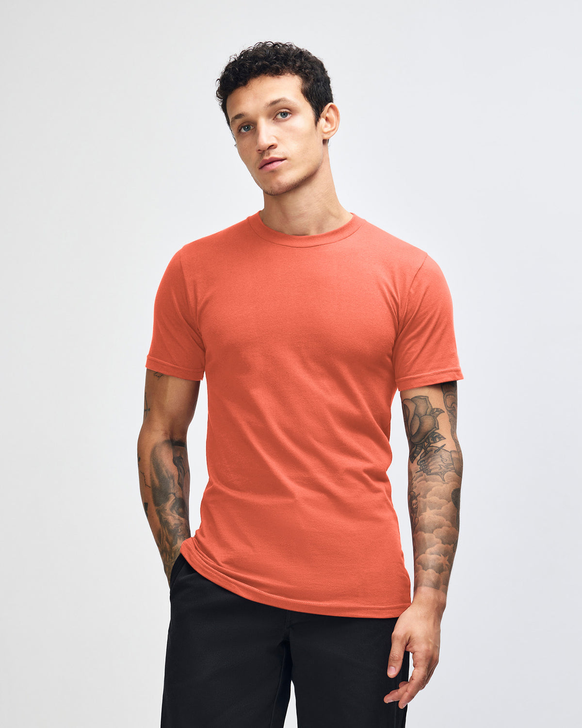 American Apparel Unisex Fine Jersey Short Sleeve T-Shirt - Coral