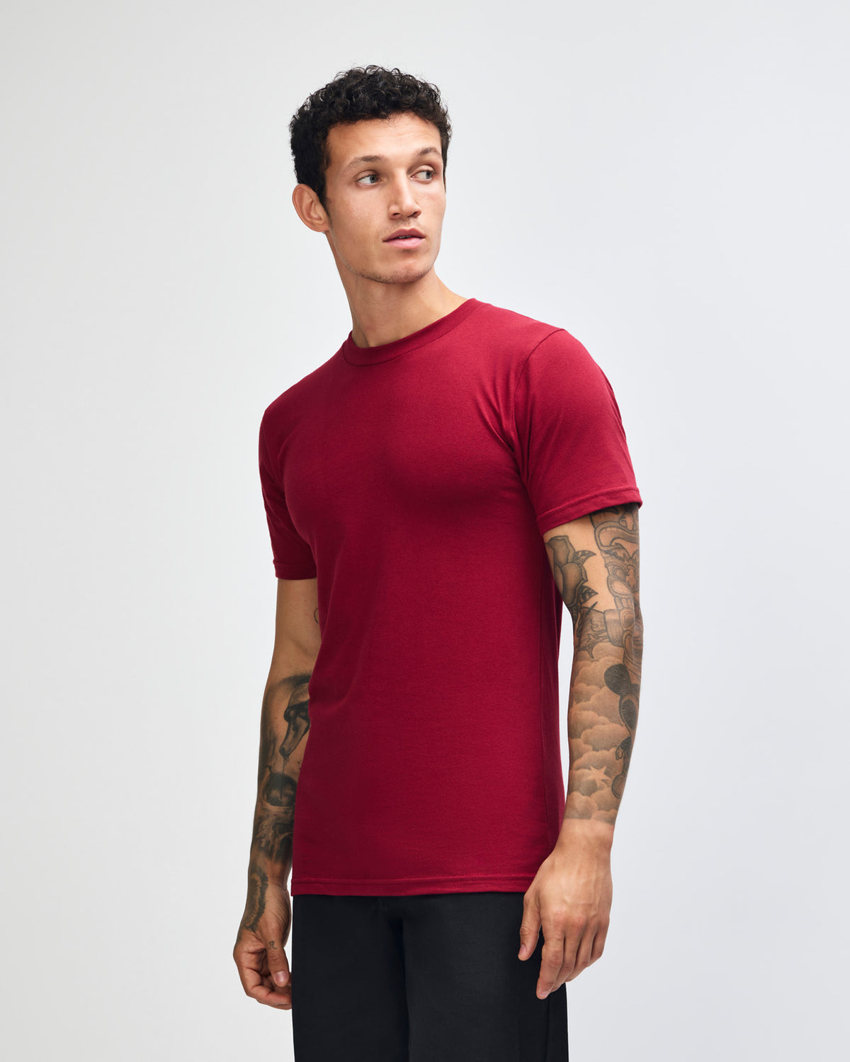 American Apparel Unisex Fine Jersey Short Sleeve T-Shirt - Cranberry