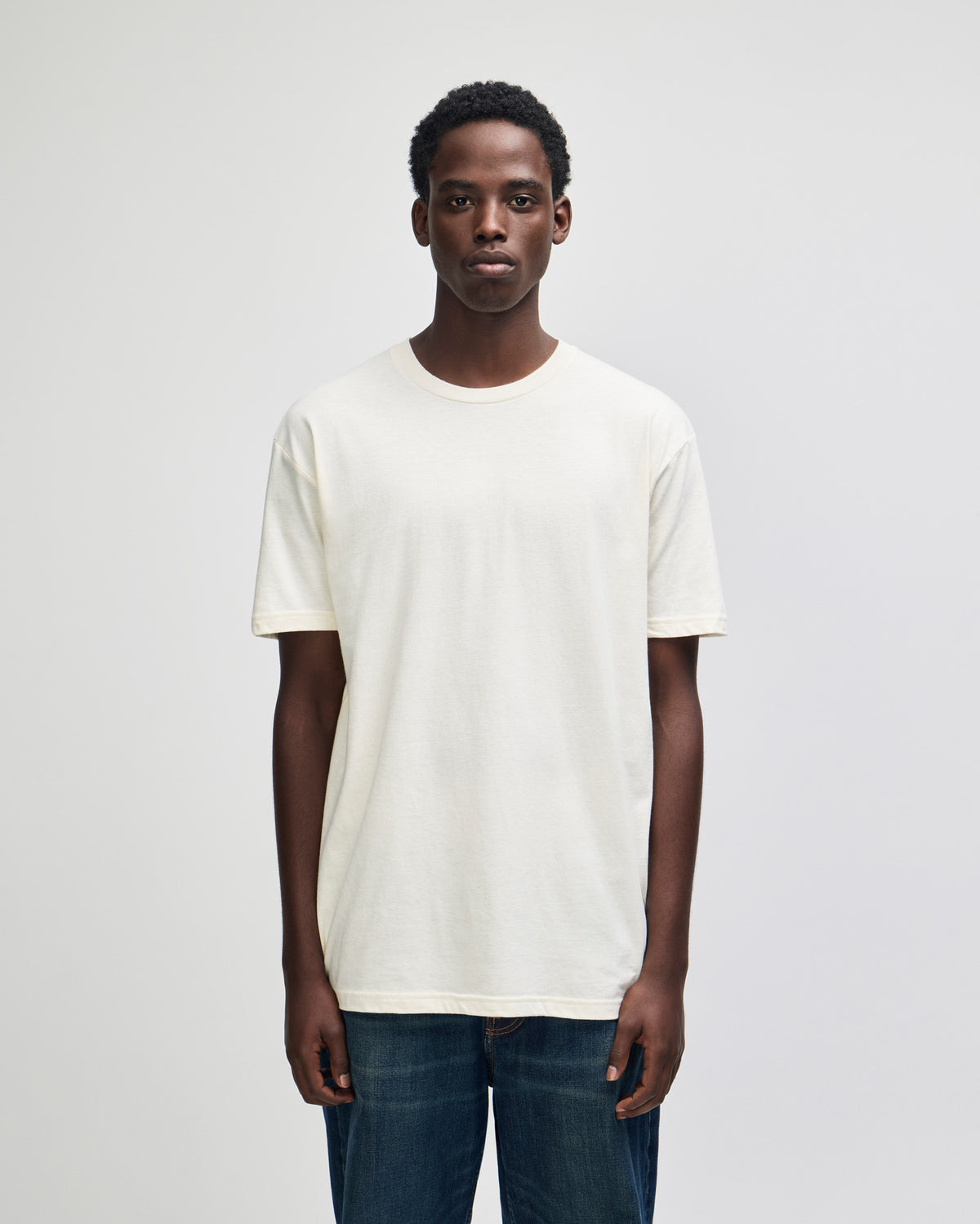 American Apparel Unisex Fine Jersey Short Sleeve T-Shirt - Cream