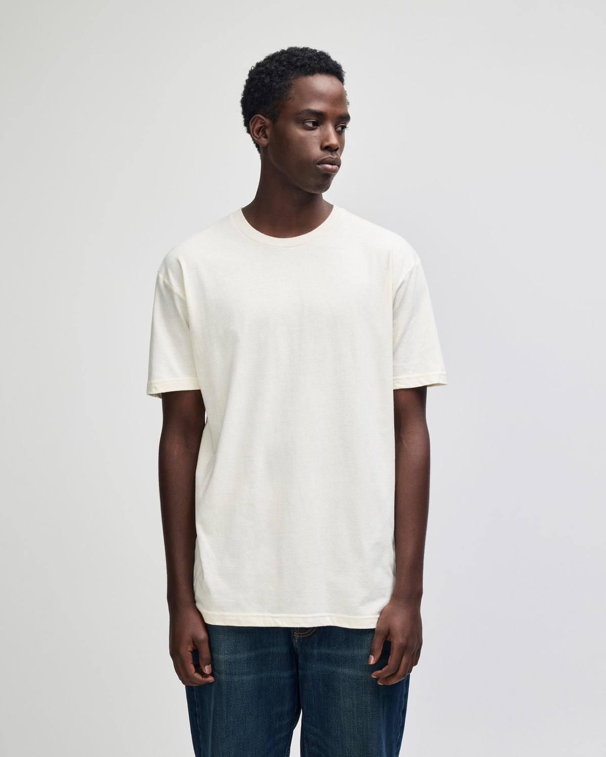 American Apparel Unisex Fine Jersey Short Sleeve T-Shirt - Cream