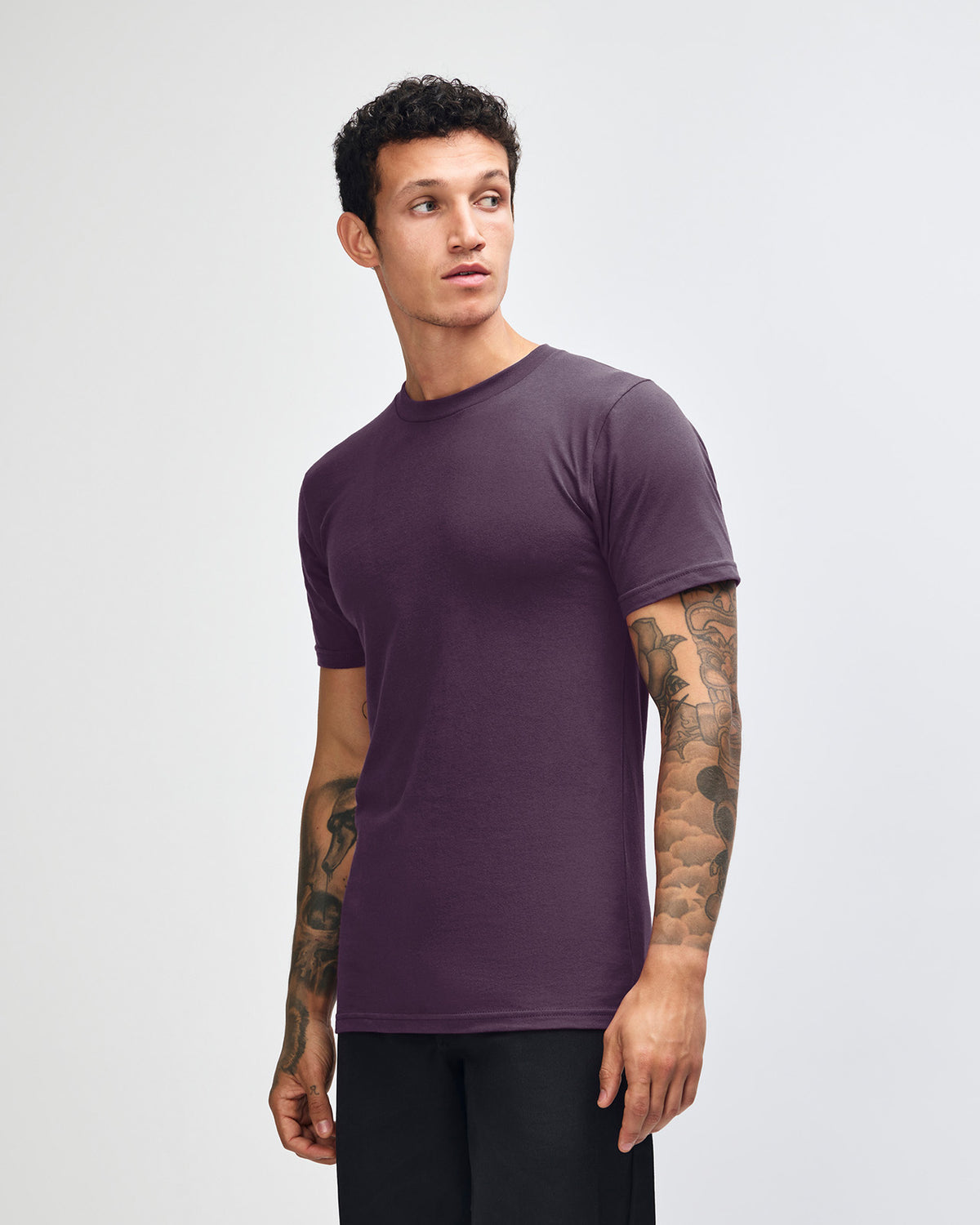 American Apparel Unisex Fine Jersey Short Sleeve T-Shirt - Eggplant