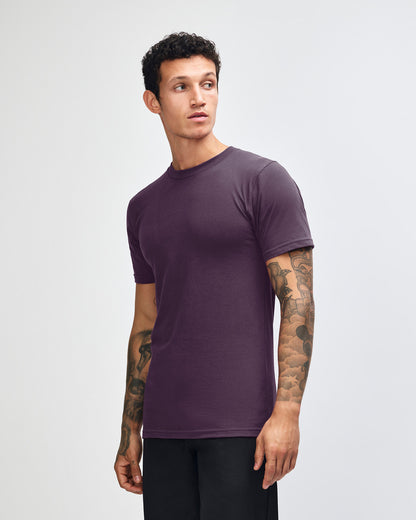 American Apparel Unisex Fine Jersey Short Sleeve T-Shirt - Eggplant