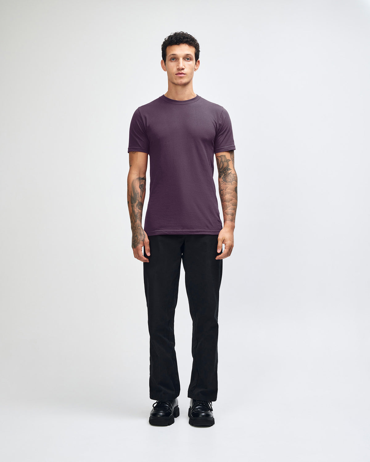 American Apparel Unisex Fine Jersey Short Sleeve T-Shirt - Eggplant