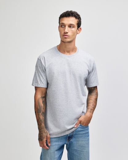 American Apparel Unisex Fine Jersey Short Sleeve T-Shirt - Heather Grey