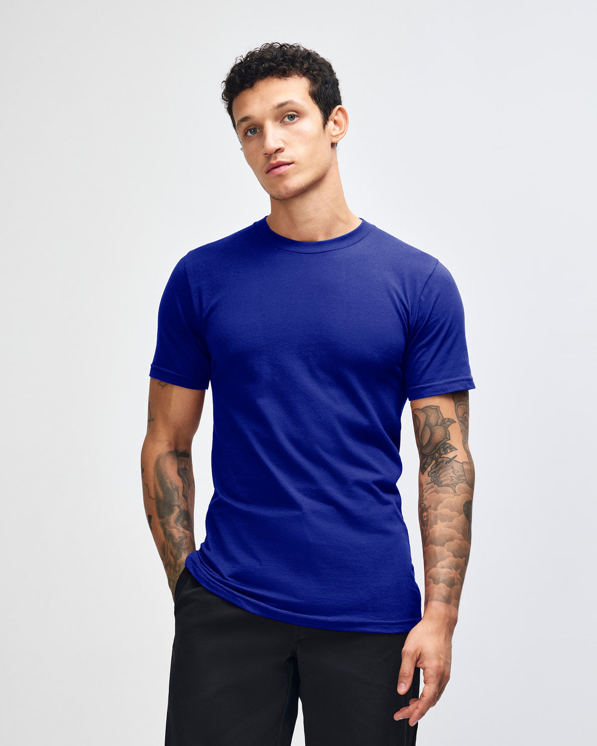 American Apparel Unisex Fine Jersey Short Sleeve T-Shirt - Lapis