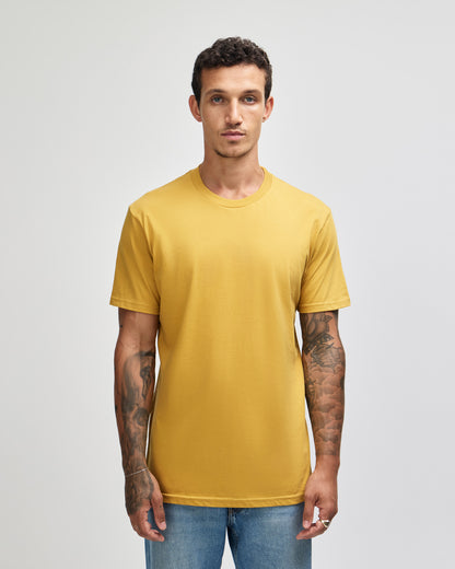 American Apparel Unisex Fine Jersey Short Sleeve T-Shirt - Mustard