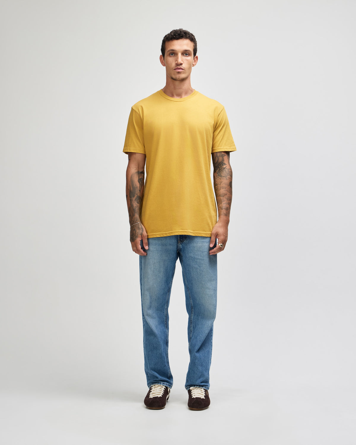 American Apparel Unisex Fine Jersey Short Sleeve T-Shirt - Mustard
