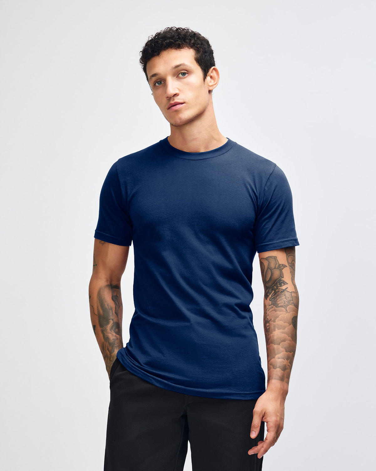 American Apparel Unisex Fine Jersey Short Sleeve T-Shirt - Navy