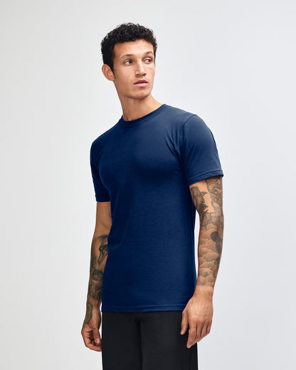 American Apparel Unisex Fine Jersey Short Sleeve T-Shirt - Navy
