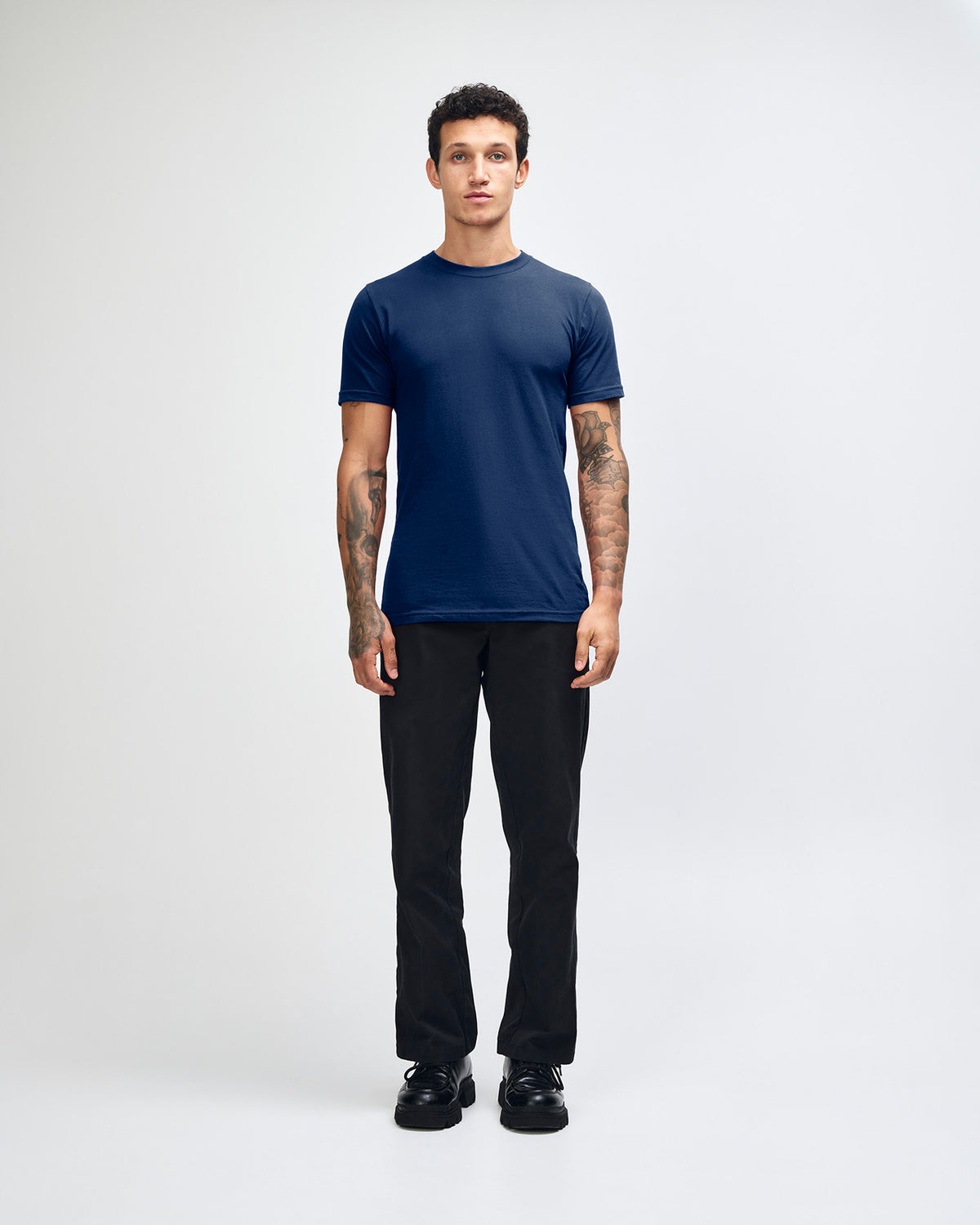 American Apparel Unisex Fine Jersey Short Sleeve T-Shirt - Navy