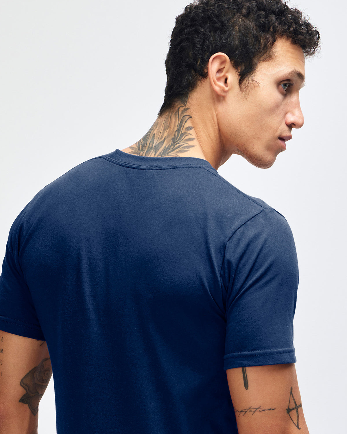 American Apparel Unisex Fine Jersey Short Sleeve T-Shirt - Navy