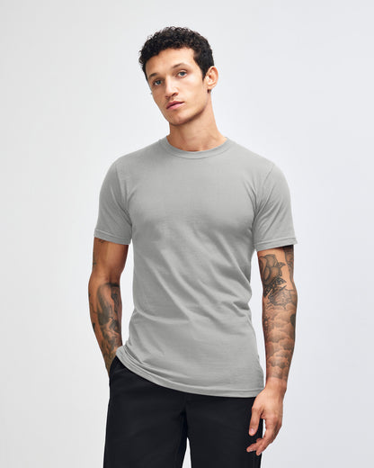 American Apparel Unisex Fine Jersey Short Sleeve T-Shirt - New Silver