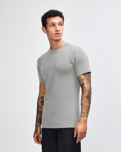 American Apparel Unisex Fine Jersey Short Sleeve T-Shirt - New Silver