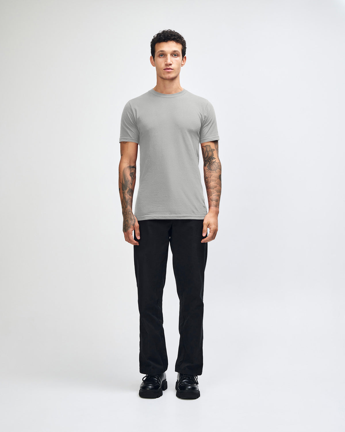 American Apparel Unisex Fine Jersey Short Sleeve T-Shirt - New Silver