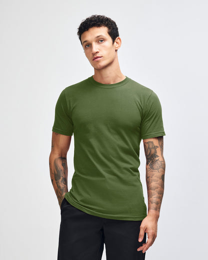 American Apparel Unisex Fine Jersey Short Sleeve T-Shirt - Olive