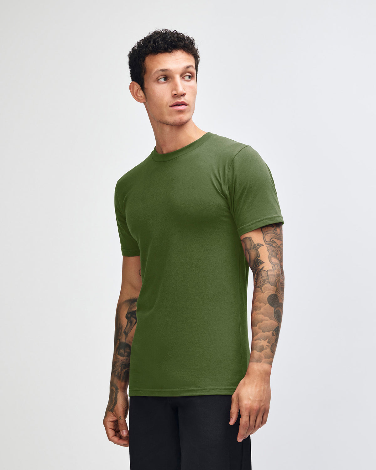 American Apparel Unisex Fine Jersey Short Sleeve T-Shirt - Olive