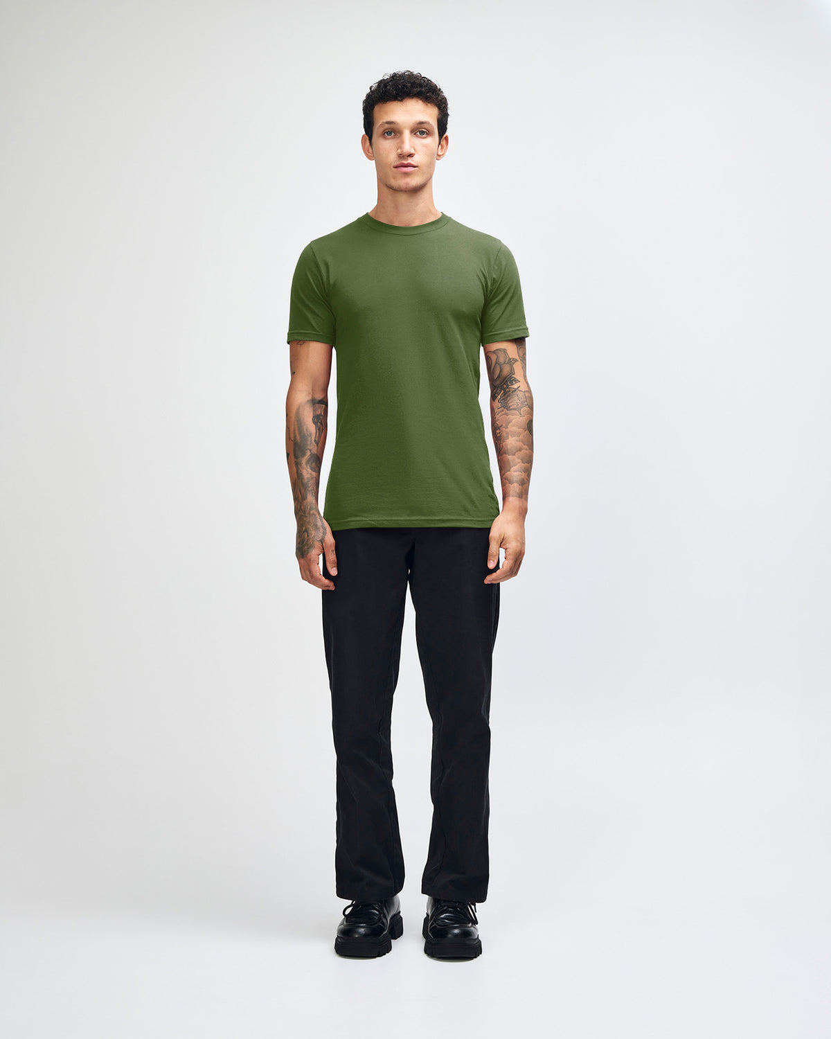 American Apparel Unisex Fine Jersey Short Sleeve T-Shirt - Olive