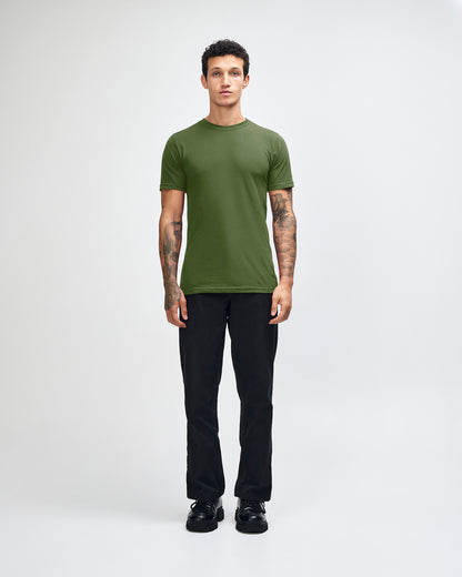 American Apparel Unisex Fine Jersey Short Sleeve T-Shirt - Olive