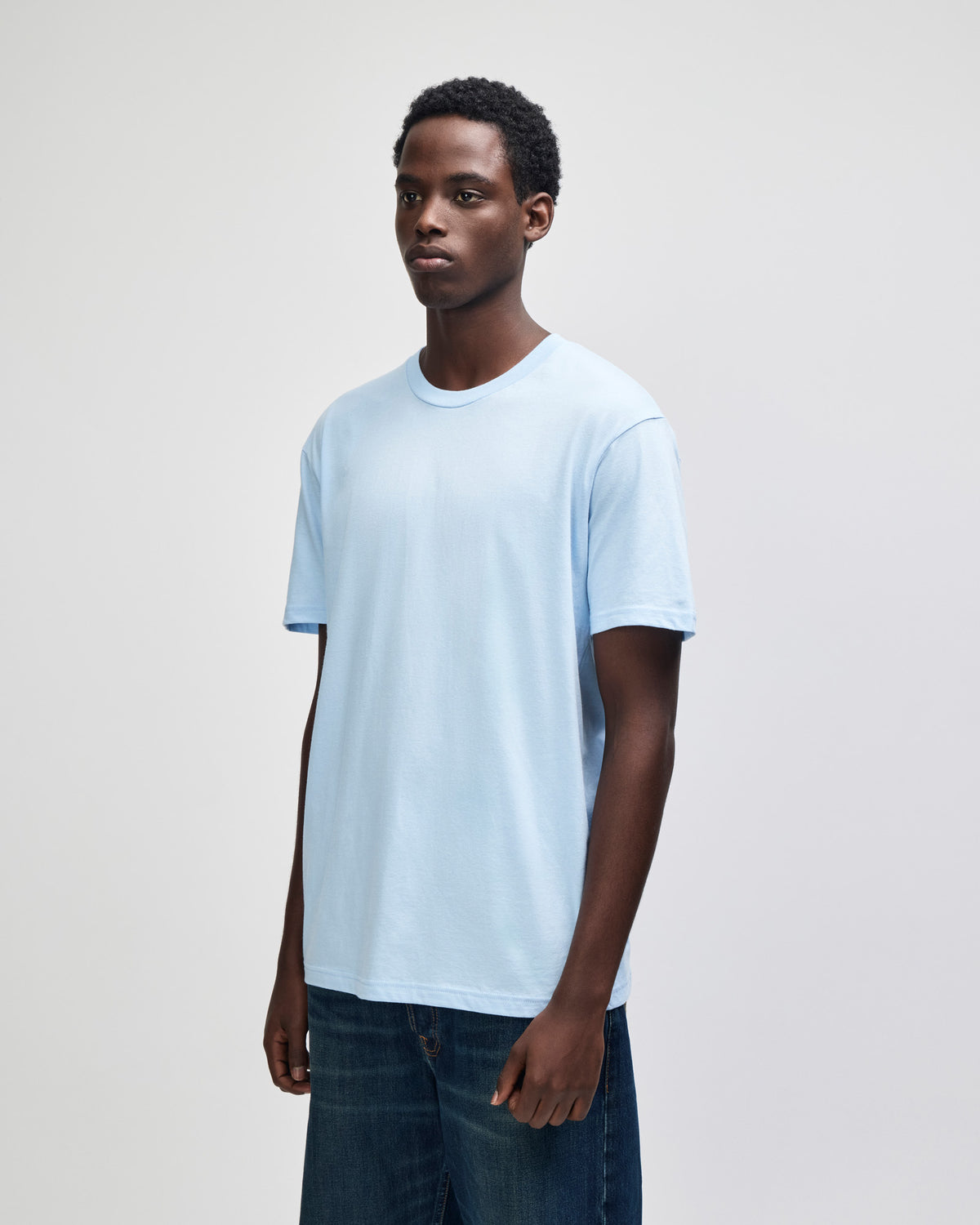American Apparel Unisex Fine Jersey Short Sleeve T-Shirt - Powder Blue
