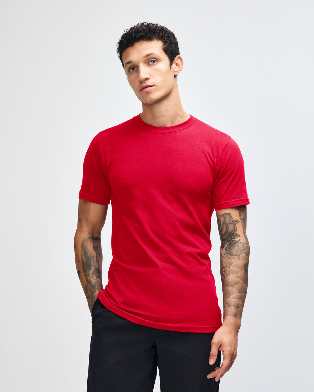 American Apparel Unisex Fine Jersey Short Sleeve T-Shirt - Red