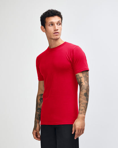 American Apparel Unisex Fine Jersey Short Sleeve T-Shirt - Red