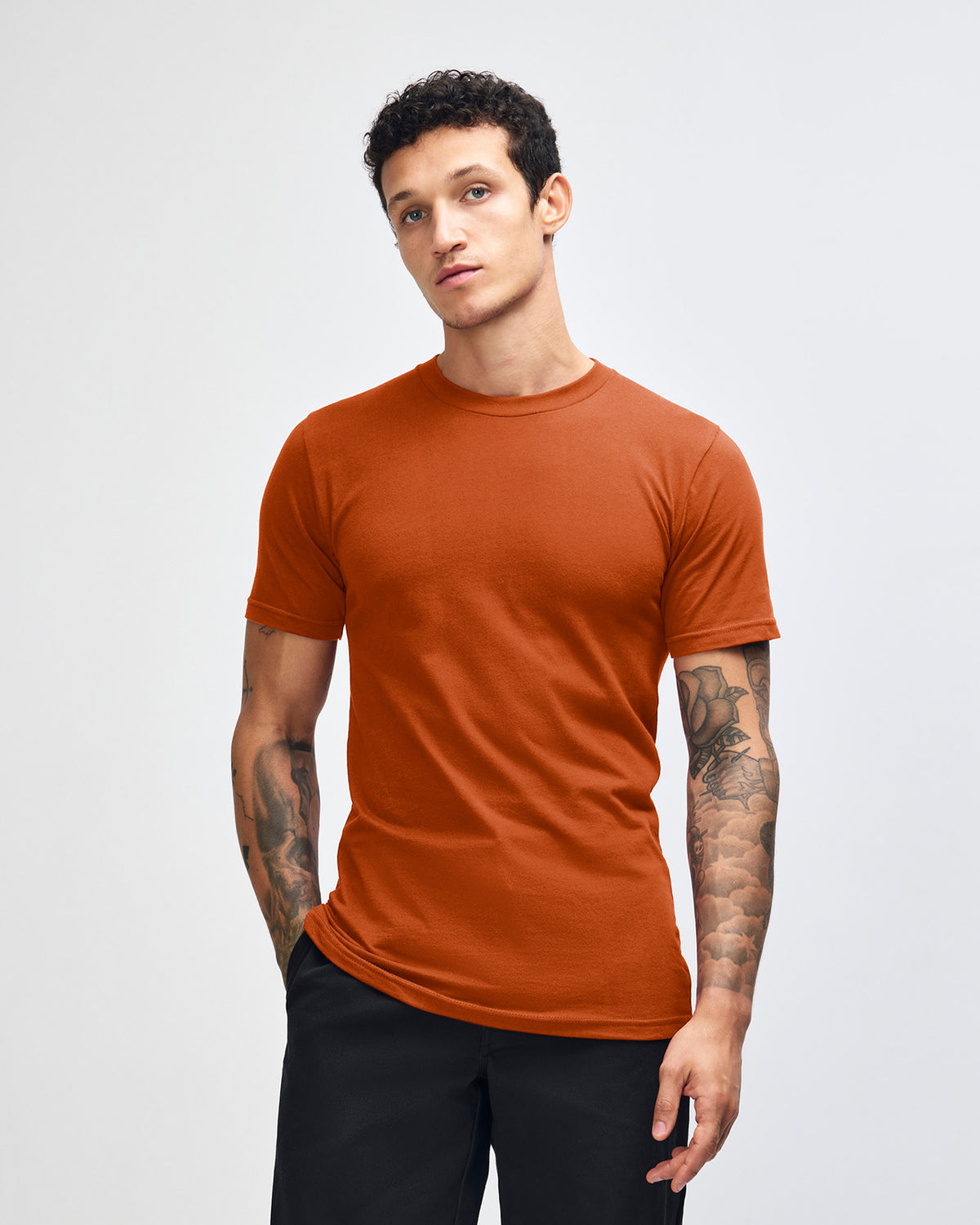 American Apparel Unisex Fine Jersey Short Sleeve T-Shirt - Rust