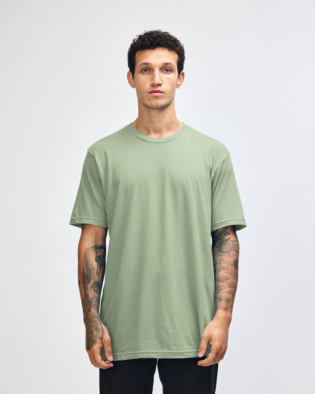 American Apparel Unisex Fine Jersey Short Sleeve T-Shirt - Sage