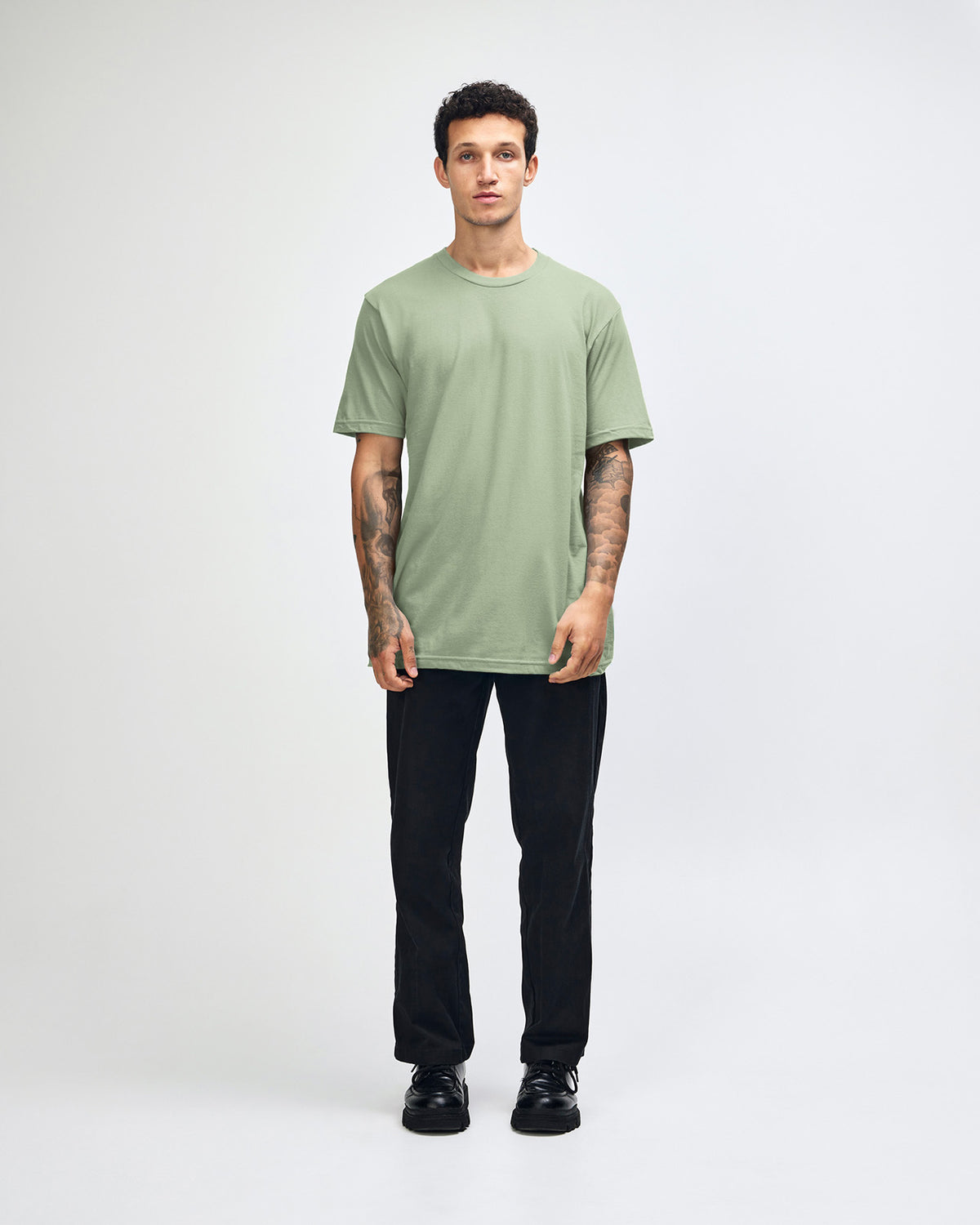 American Apparel Unisex Fine Jersey Short Sleeve T-Shirt - Sage