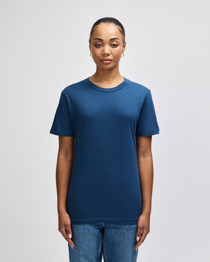 American Apparel Unisex Fine Jersey Short Sleeve T-Shirt - Sea Blue