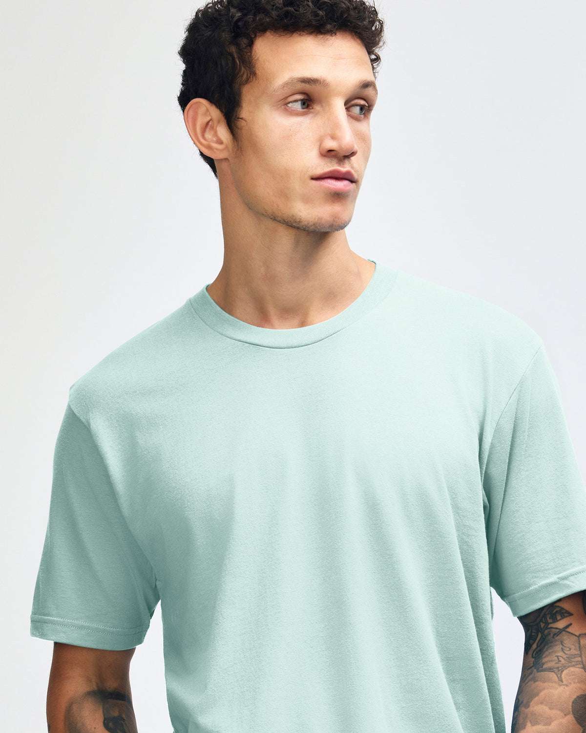 American Apparel Unisex Fine Jersey Short Sleeve T-Shirt - Sea Spray