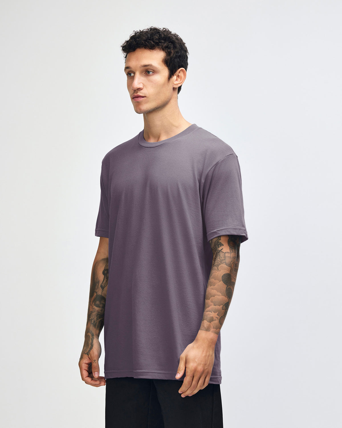 American Apparel Unisex Fine Jersey Short Sleeve T-Shirt - Smokey Violet