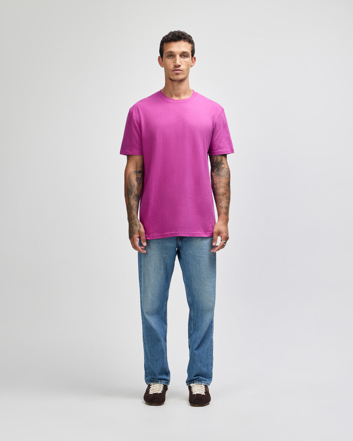 American Apparel Unisex Fine Jersey Short Sleeve T-Shirt - Super Pink