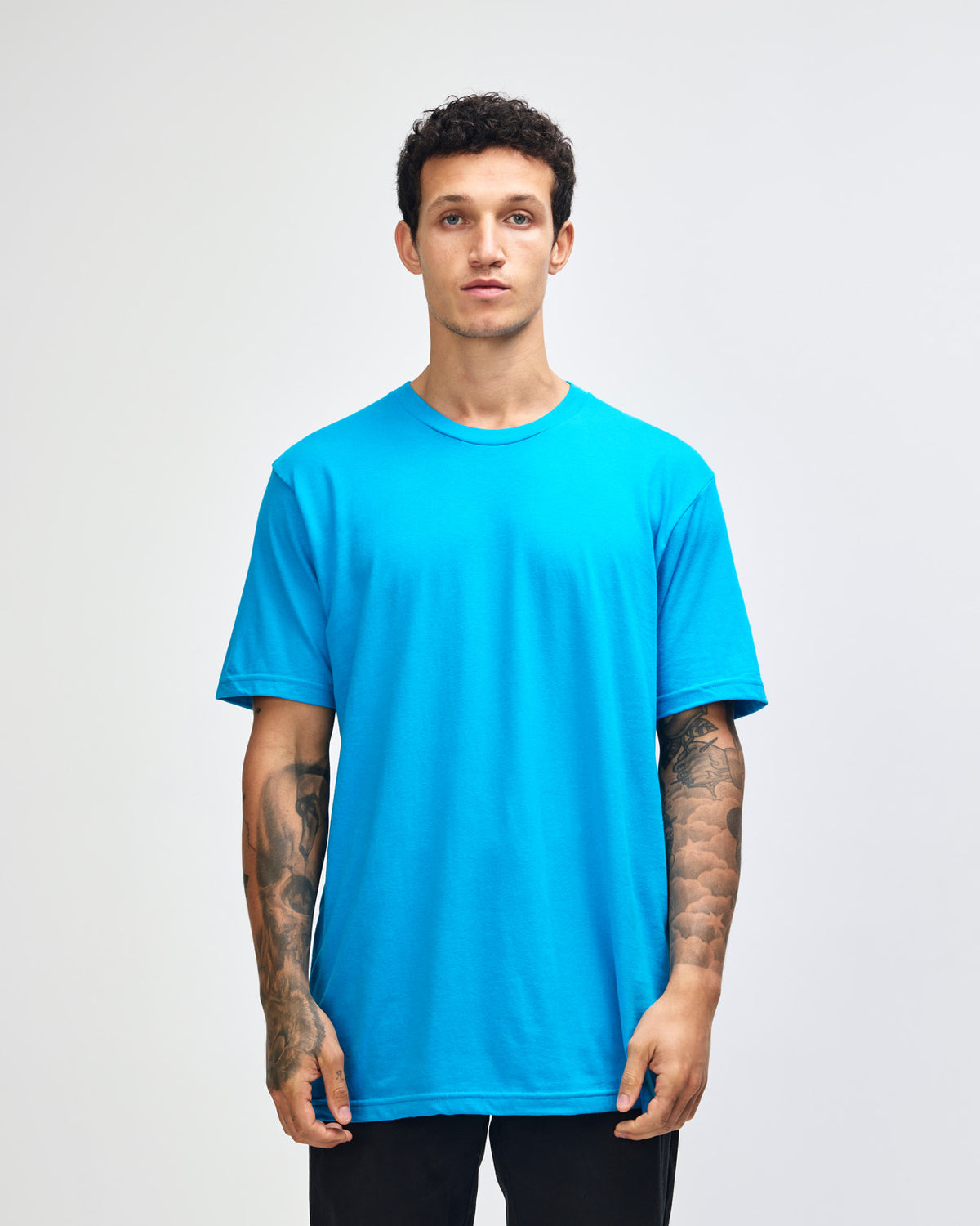 American Apparel Unisex Fine Jersey Short Sleeve T-Shirt - Teal