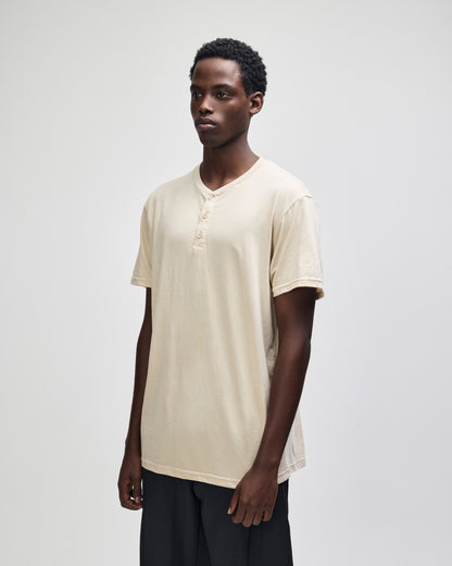 American Apparel CVC Unisex Henley T-shirt - Heather Bone