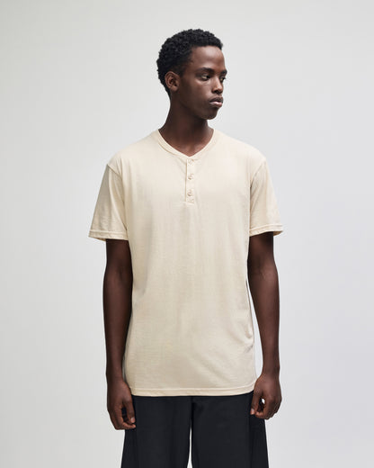 American Apparel CVC Unisex Henley T-shirt - Heather Bone