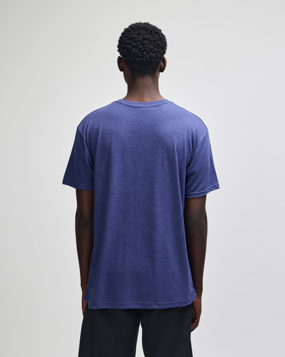 American Apparel CVC Unisex Henley T-shirt - Heather Indigo