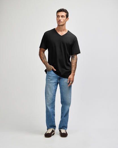 American Apparel CVC Unisex V-neck T-shirt - Black
