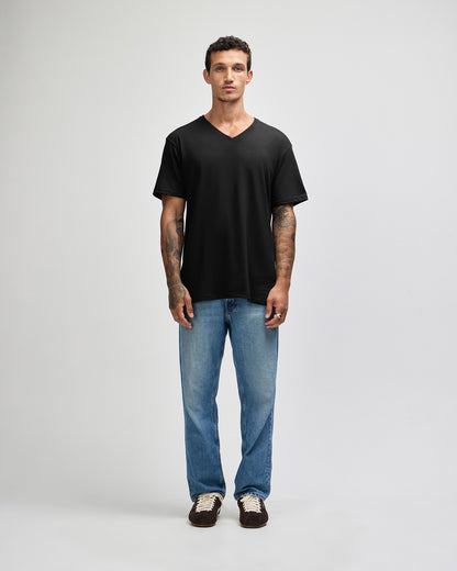 American Apparel CVC Unisex V-neck T-shirt - Black