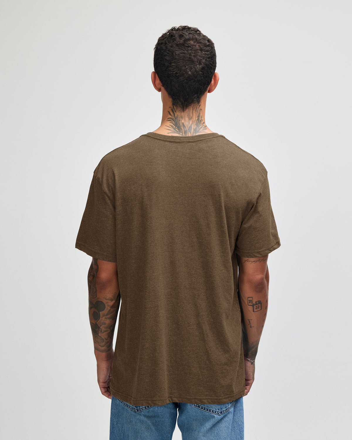 American Apparel CVC Unisex V-neck T-shirt - Heather Army
