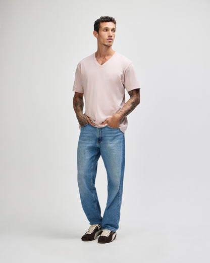 American Apparel CVC Unisex V-neck T-shirt - Heather Blush