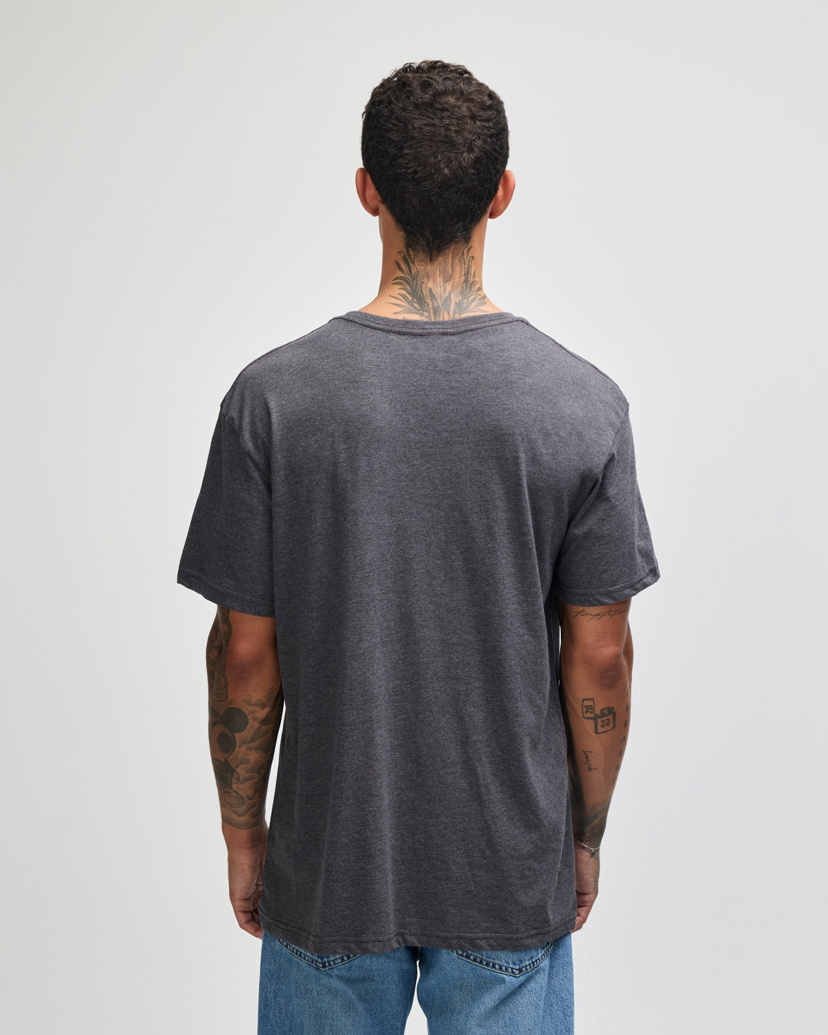 American Apparel CVC Unisex V-neck T-shirt - Heather Charcoal