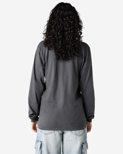 American Apparel Cotton Long Sleeve Fine Jersey T-shirt - Asphalt