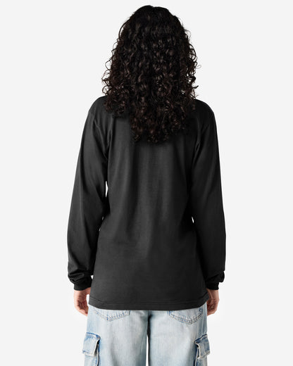 American Apparel Cotton Long Sleeve Fine Jersey T-shirt - Black