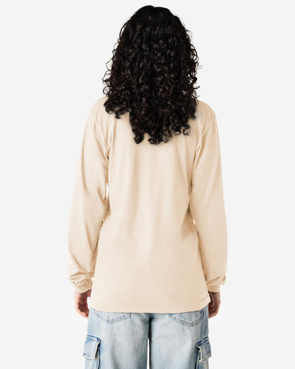 American Apparel Cotton Long Sleeve Fine Jersey T-shirt - Cream