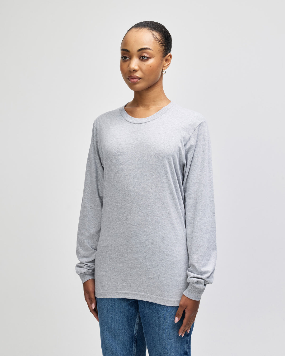 American Apparel Cotton Long Sleeve Fine Jersey T-shirt