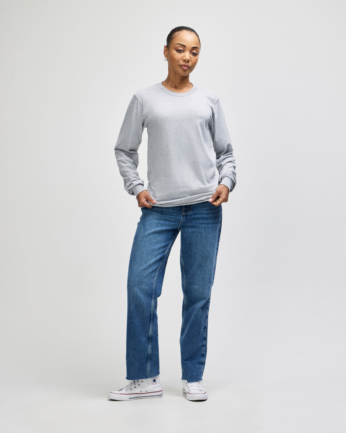 American Apparel Cotton Long Sleeve Fine Jersey T-shirt