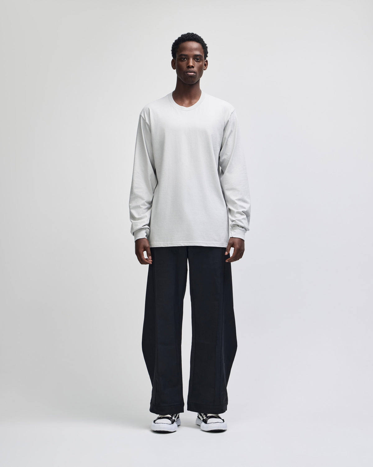 American Apparel Cotton Long Sleeve Fine Jersey T-shirt - New Silver