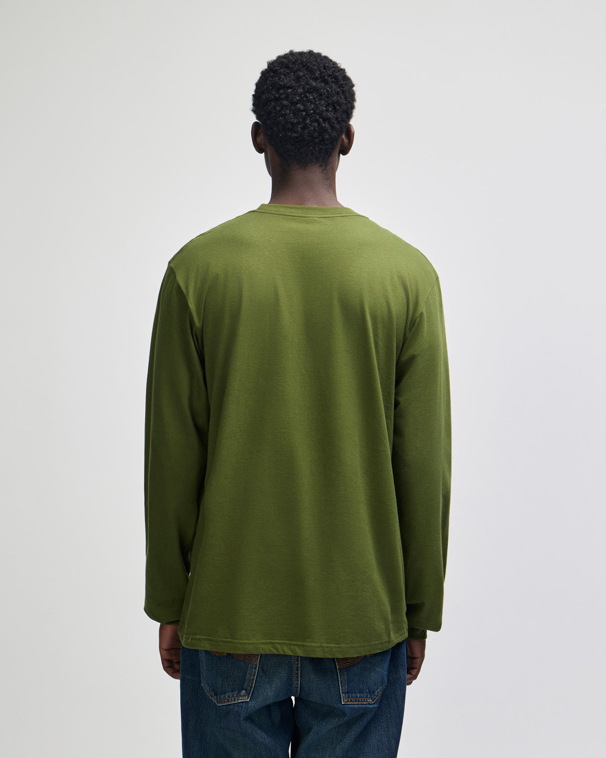 American Apparel Cotton Long Sleeve Fine Jersey T-shirt - Olive