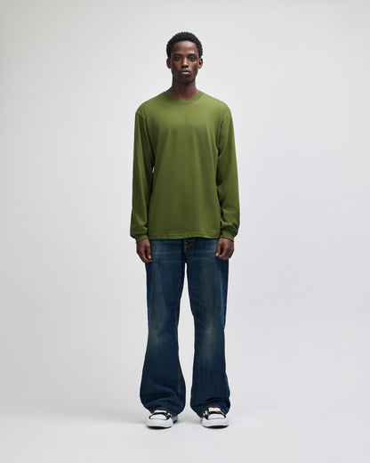 American Apparel Cotton Long Sleeve Fine Jersey T-shirt - Olive