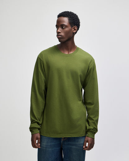American Apparel Cotton Long Sleeve Fine Jersey T-shirt - Olive